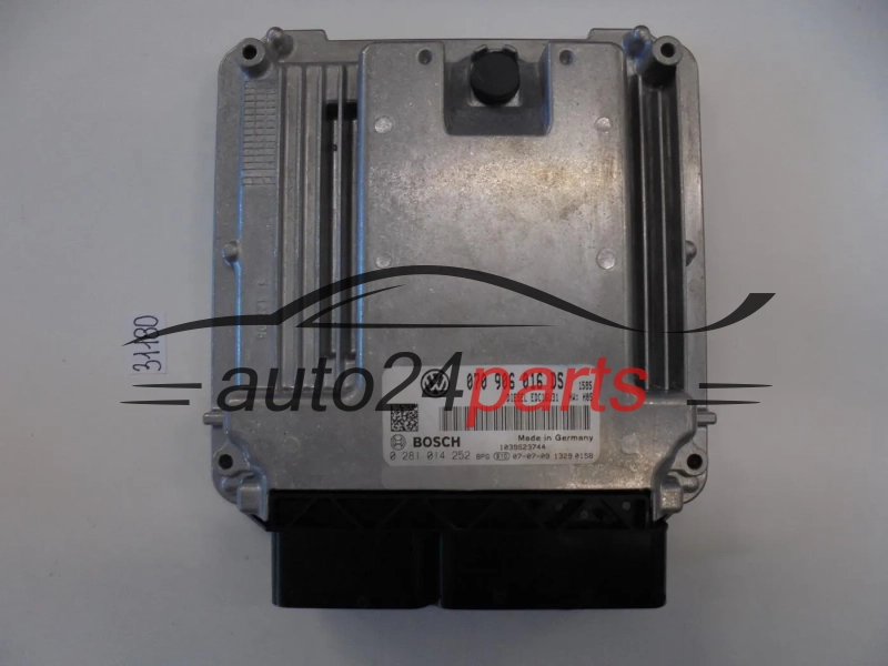 KOMPUTER STEROWNIK SILNIKA VW VOLKSWAGEN T5 2.5 TDI BOSCH 0 281 014 252, 0281014252, 070 906 016 DS, 070906016DS, EDC16U31