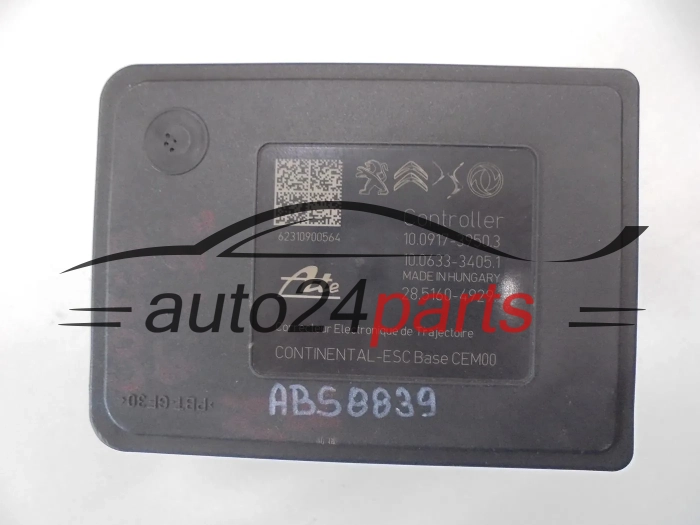 Pompe ABS et calculateur OPEL CORSA F 9846124480 10.0917-3950.3 10091739503