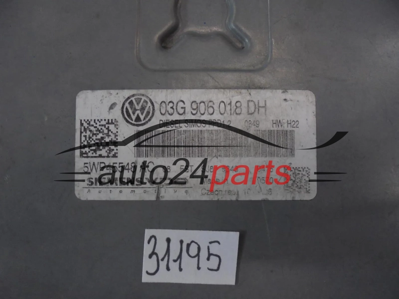 MOTORSTEUERGERÄT ECU STEUERGERÄT   AUDI 5WP45548AC 03G906018DH PPD1.2