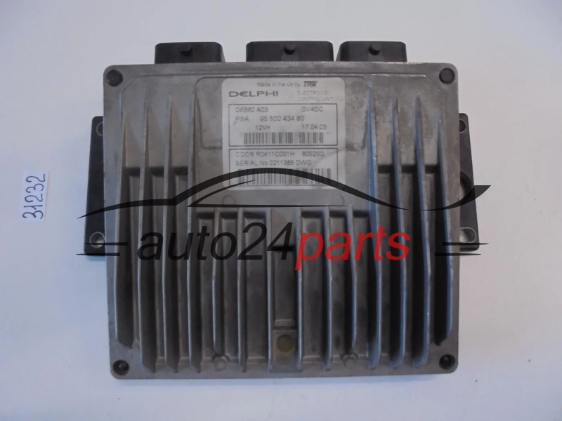 KOMPUTER STEROWNIK SILNIKA CITROEN C3 1.4 HDI Delphi R0411C001H PSA 96 500 434 80, 9650043480