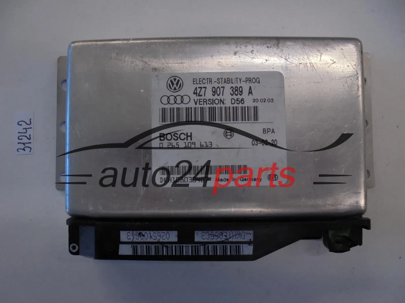 ABS STEROWNIK ESP AUDI ALLROAD 4Z7907389A, 4Z7 907 389 A BOSCH 0265109613, 0 265 109 613