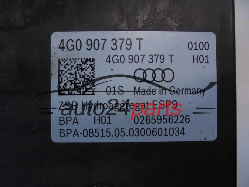 Pompe ABS et calculateur AUDI BOSCH 0 265 244 293, 0265244293, 4G0614517AM, 4G0907379T, 0265956226