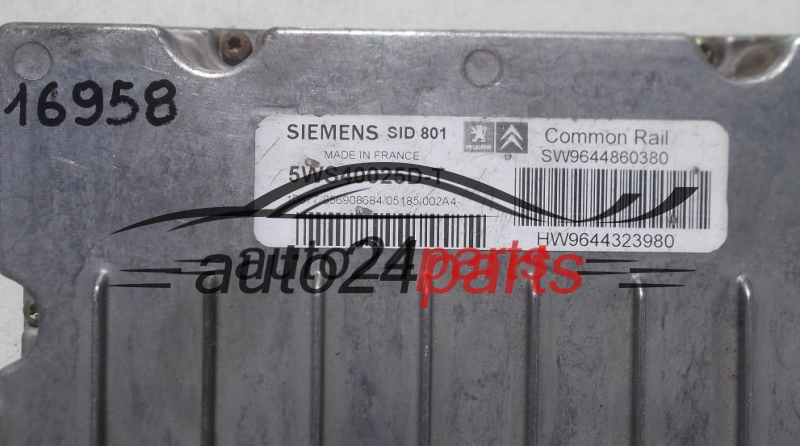 CENTRALINA MOTORE CITROEN PEUGEOT 2.0 HDI SIEMENS 5WS40025D-T 5WS40025DT SW9644860380 HW9644323980