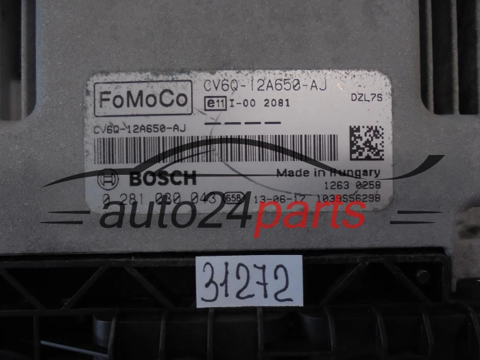 ECU ENGINE CONTROLLER FORD 0281030043 CV6Q-12A650-AJ CV6Q12A650AJ