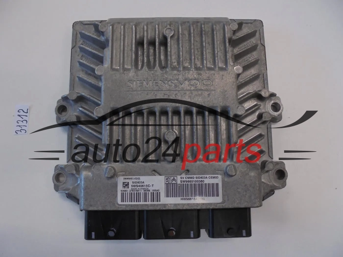KOMPUTER STEROWNIK SILNIKA CITROEN PEUGEOT 2.0 16V HDI SIEMENS VDO 5WS40615C-T, 5WS40615CT, SW9665100380, HW9661642180, SID803A