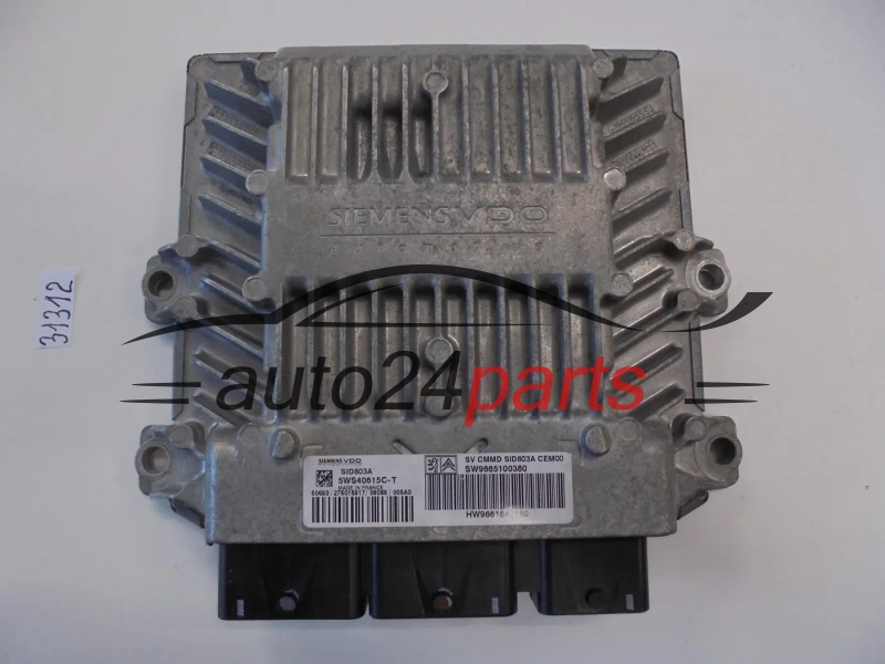 Sterownik silnika Citroen Peugeot 2.0 16V HDI 5WS40615CT SW9665100380