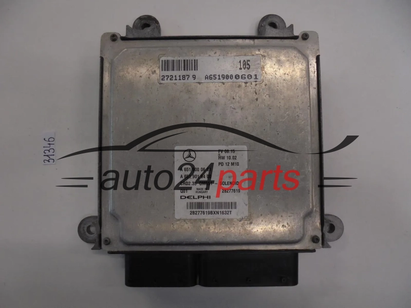 KOMPUTER STEROWNIK SILNIKA MERCEDES SPRINTER 2.2 CDI Delphi 28277619, A 651 900 06 01, A6519000601, A 651 901 94 00, A6519019400, CRD2.35