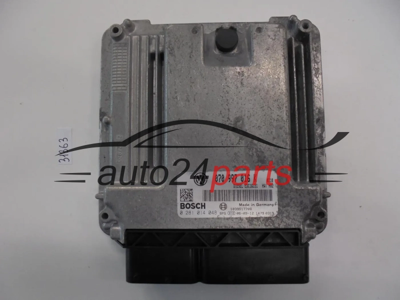 Centralina motore   VW VOLKSWAGEN T5 2.5 TDI  BOSCH 0 281 014 048  0281014048  070 997 016 K  070997016K  EDC16U31