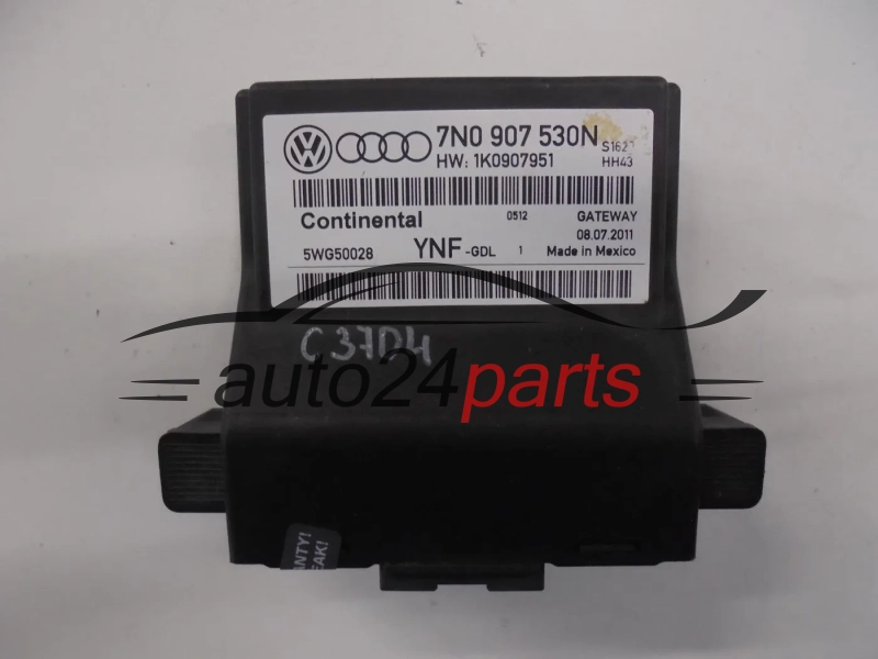 Centralina de comando do sistema confort GATEWAY VOLKSWAGEN 7N0907530N