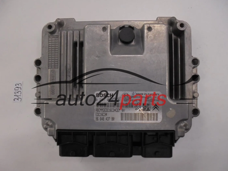 KOMPUTER STEROWNIK SILNIKA CITROEN PEUGEOT 1.6 HDI BOSCH 0 281 013 872, 0281013872, 96 648 437 80, 9664843780, 9653958980, EDC16C34