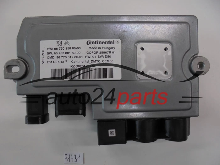 KOMPUTER STEROWNIK START-STOP CITROEN PEUGEOT CONTINENTAL HW 96 750 158 80-03, 9675015880, 967501588003, SW 96 763 081 80-00, 9676308180, 967630818000, CMD 96 770 017 80-01, 9677001780, 967700178001