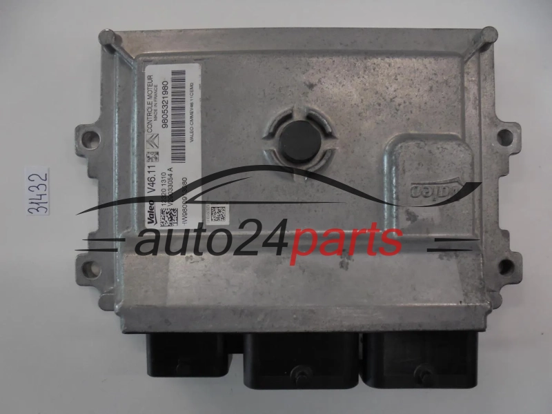 KOMPUTER STEROWNIK SILNIKA CITROEN PEUGEOT VALEO V46.11, 9805321980, HW 9800913080