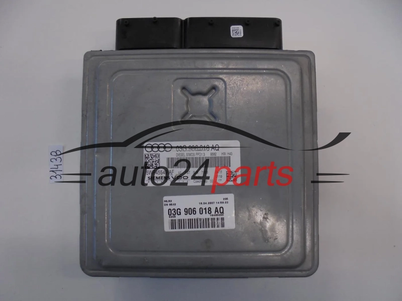 KOMPUTER STEROWNIK SILNIKA AUDI A4 2.0 TDI SIEMENS VDO 5WP45549 AF, 5WP45549AF, 03G 906 018 AQ, 03G906018AQ, SIMOS PPD1.3