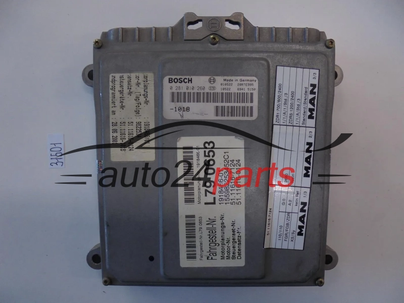 KOMPUTER STEROWNIK SILNIKA MAN L2000 BOSCH 0 281 010 260, 0281010260