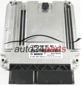 ECU CENTRALITA DE MOTOR AUDI A5 2.7 TDI 8K1907401L, 8K1 907 401 L, BOSCH 0281016614, 0 281 016 614, DIESEL EDC17CP14 CGKB 1039S38071 