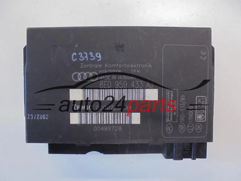 CENTRALKA MODUL KOMFORTU AUDI 8E0959433AJ