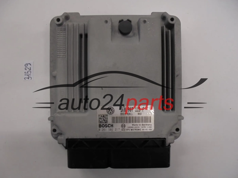KOMPUTER STEROWNIK SILNIKA VW VOLKSWAGEN GOLF 2.0 TFSI BOSCH 0 261 S02 217, 0261S02217, 1K0 907 115 F, 1K0907115F, MED9.1