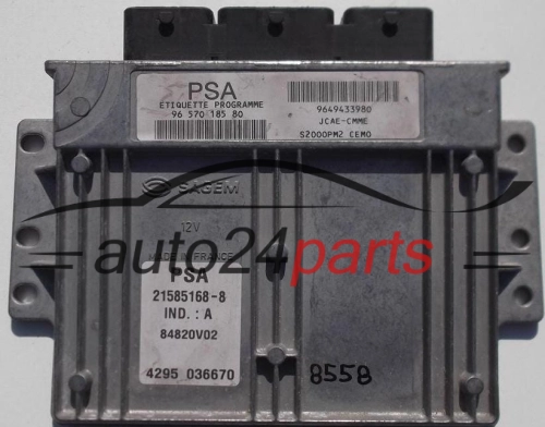 Μονάδα Ελέγχου Κινητήρα CITROEN PEUGEOT 1.4 Sagem 21585168-8