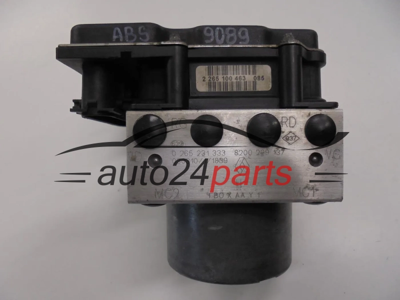 ABS POMPA I STEROWNIK RENAULT CLIO II KANGOO THALIA TWINGO NISSAN KUBISTAR BOSCH 0 265 231 333, 0265231333, 8200 229 137, 8200229137, 0 265 800 316, 0265800316 -