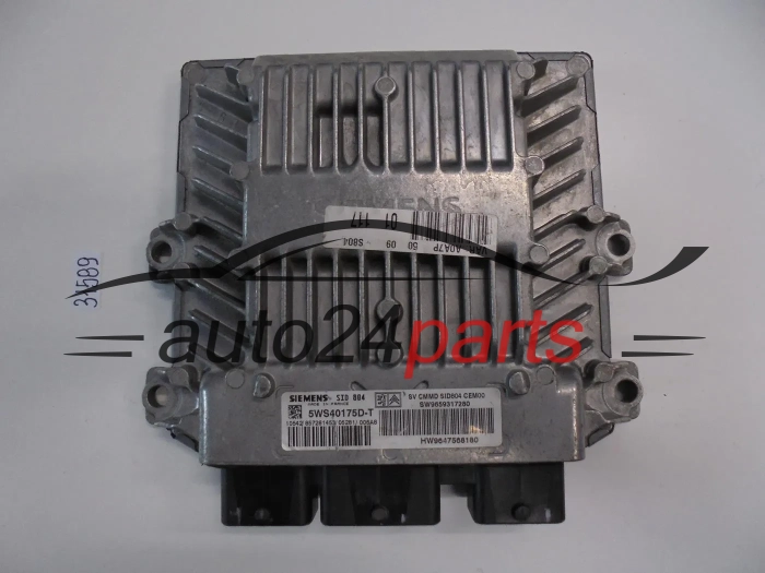 KOMPUTER STEROWNIK SILNIKA PEUGEOT 1007 1.4 HDI SIEMENS SID 804 5WS40175D-T SW9659317280 SW 9659317280 HW9647568180 HW 9647468180
