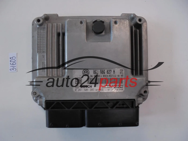 KOMPUTER STEROWNIK SILNIKA VW VOLKSWAGEN SHARAN 2.0 TSI BOSCH 0 261 S06 203, 0261S06203, 06J 906 027 N, 06J906027N, MED17.5.2