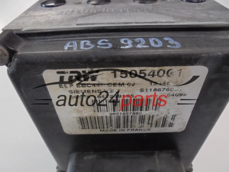 Pompa abs i sterownik PEUGEOT 407 15054001 15355501-A 15355501A S118676001J 647069332 9651857880
