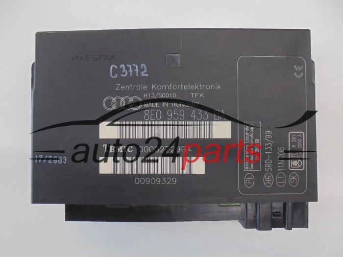 Moduł komfortu Audi 8E0959433BA