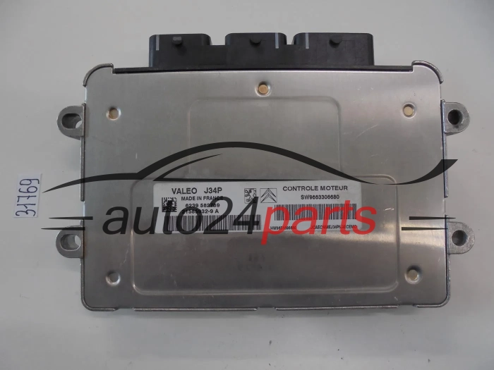 KOMPUTER STEROWNIK SILNIKA PEUGEOT 207 1.4 VALEO J34P 21585932-9 A, 215859329A, SW9663306680, 9663306680