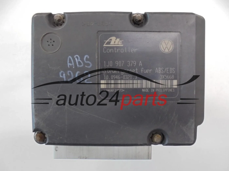 Pompe ABS et calculateur VOLKSWAGEN AUDI SEAT SKODA 1J0 614 217 A, 1J0614217A, ATE 10.0204-0043.4, 10020400434, 1J0 907 379 A, 1J0907379A, 10.0946-0321.3, 10094603213