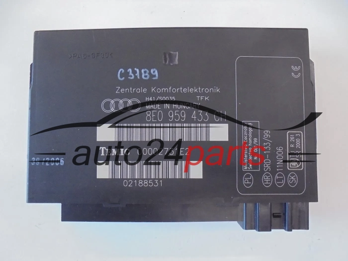 Centralka modul komfortu AUDI A4 TEMIC 00002731E2 8E0959433CH