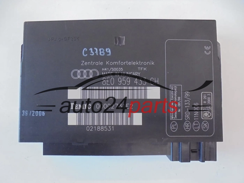 Centralka modul komfortu AUDI A4 TEMIC 00002731E2 8E0959433CH