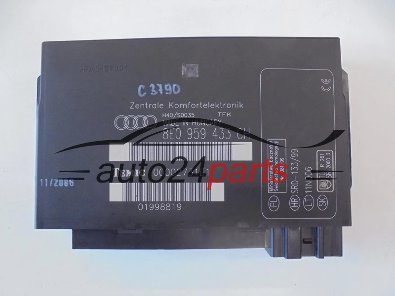 Moduł komfortu Audi A4 00002731E2 8E0959433CH