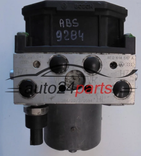 Bomba ABS y centralita AUDI A4 B6 BOSCH 0 265 225 045, 0265225045, 8E0 614 517 A, 8E0614517A, 0 130 108 078, 0130108078, 0 265 950 012, 0265950012