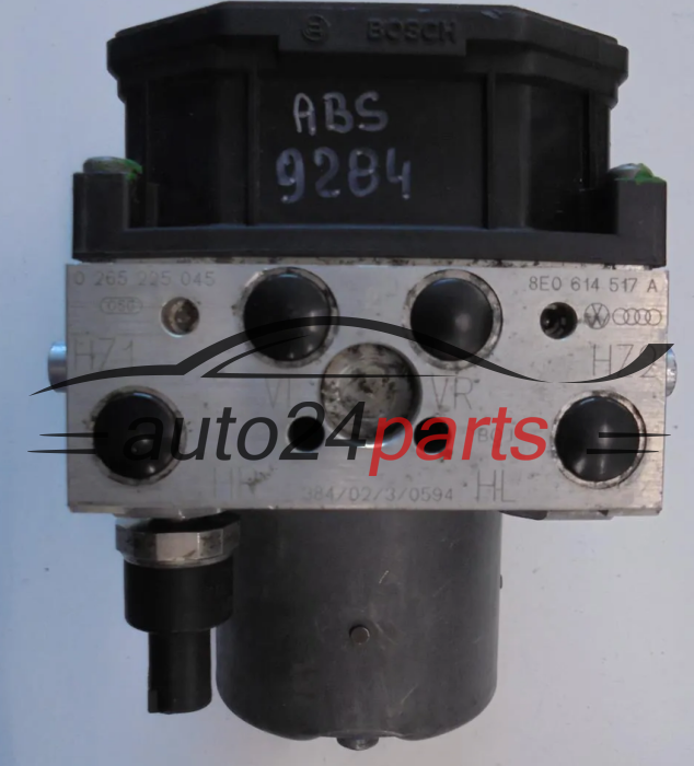 Bomba ABS y centralita AUDI A4 B6 BOSCH 0 265 225 045, 0265225045, 8E0 614 517 A, 8E0614517A, 0 130 108 078, 0130108078, 0 265 950 012, 0265950012