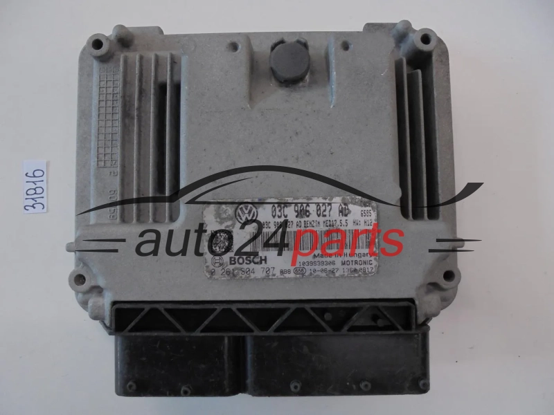 Centralita de motor SEAT IBIZA CUPRA 1.4 TSI 03C906027AD 0261S04707 MED17.5.5