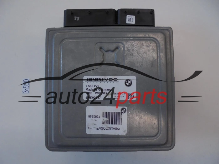 KOMPUTER STEROWNIK SILNIKA BMW 2.0 SIEMENS VDO 5WK93637, 7 580 279, 7580279, 7582358, DME MSD80.2