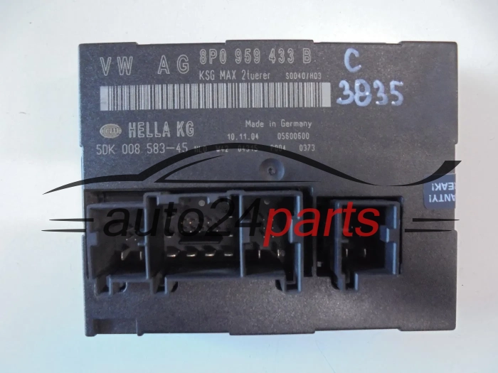 Centralka modul komfortu AUDI A3 8P0959433B 5DK00858345
