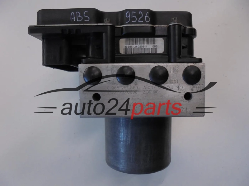Pompa ABS i sterownik Mercedes-Benz A0074313812 0265251369