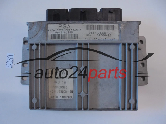 KOMPUTER STEROWNIK SILNIKA PEUGEOT 206 1.4 SAGEM 21645402-4, 9641106280, 9637706380-01