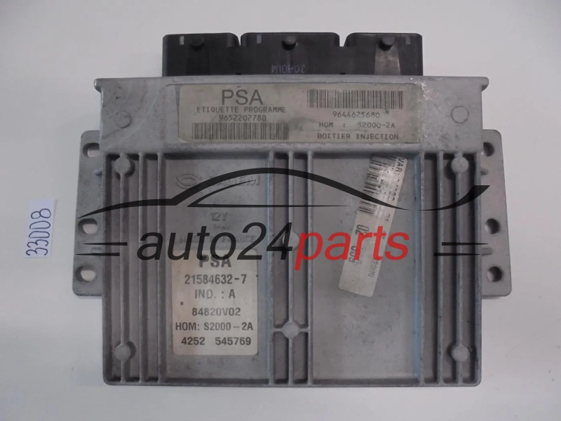 KOMPUTER STEROWNIK SILNIKA PEUGEOT 206 1.4 SAGEM S2000-2A 21584632-7 9652202780 9644625680