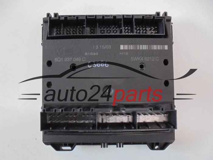 CENTRALKA MODUL STEROWNIK KOMFORTU 6Q1937049C / 6Q1 937 049 C / SIEMENS 5WK4 8212 C / 5WK48212C SEAT IBIZA SKODA FABIA VW POLO