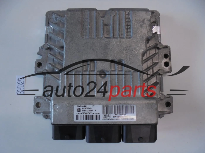 KOMPUTER STEROWNIK SILNIKA CITROEN PEUGEOT 1.6 HDI Continental S180123008 A, S180123008A, 9800268980, HW 9666681180, SID807EVO