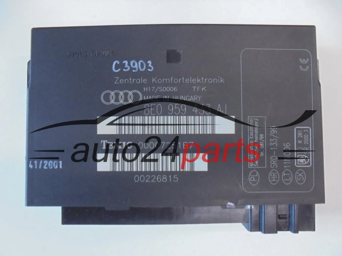 Moduł komfortu Audi A4 B6 8E0959433AJ TEMIC