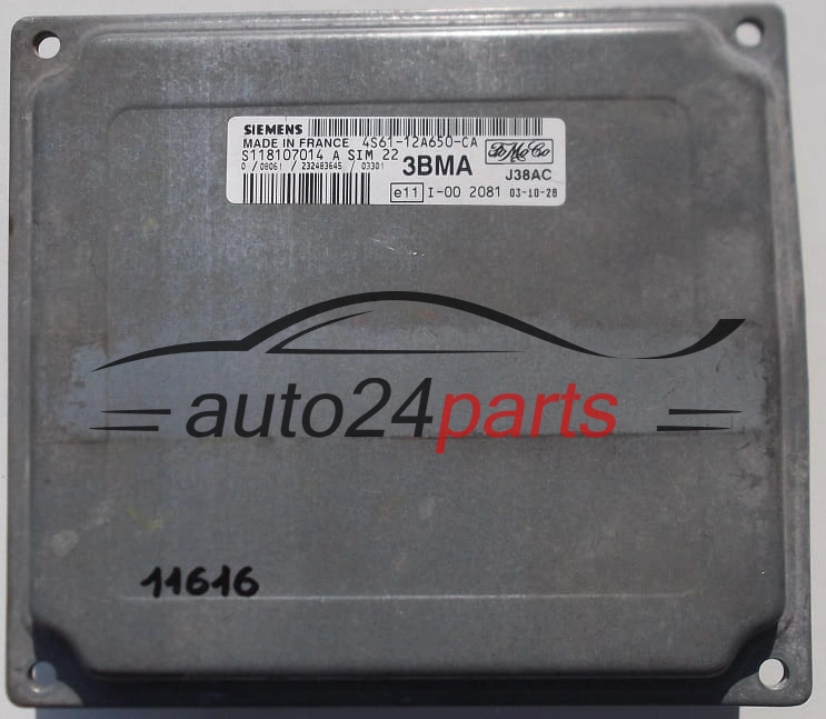 CALCULATEUR MOTEUR FORD FIESTA SIEMENS S118107014 A,  FoMoCo 4S61-12A650-CA
