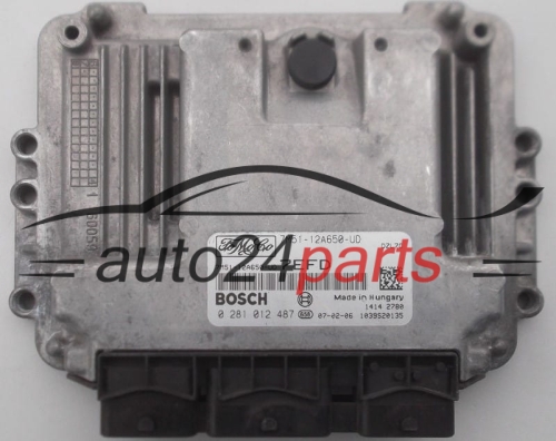 ECU ENGINE CONTROLLER  FORD FOCUS 1.6 TDCI BOSCH 0 281 012 487,  FoMoCo 7M51-12A650-UD