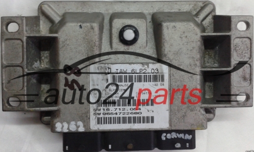 MOTORSTEUERGERÄT ECU STEUERGERÄT PEUGEOT 206 1.4 MAGNETI MARELLI IAW 6LP2.03, IAW6LP203, HW 16.631.044, 16631044, 9647498180, SW 16.712.054, 16712054, 9654722680