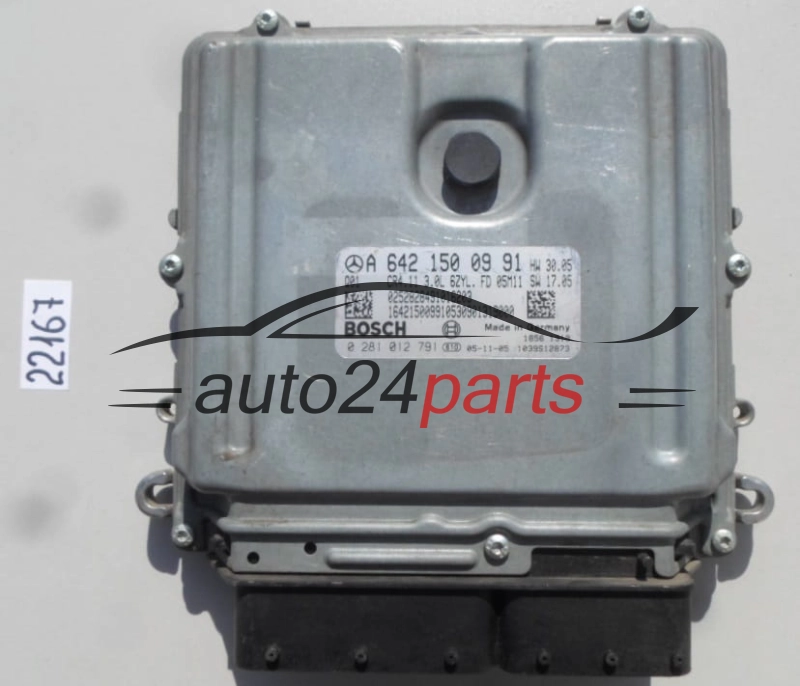 CALCULATEUR MOTEUR MERCEDES W164 3.0 CDI BOSCH 0 281 012 791, 0281012791, A 642 150 09 91, A6421500991, CR4.11 