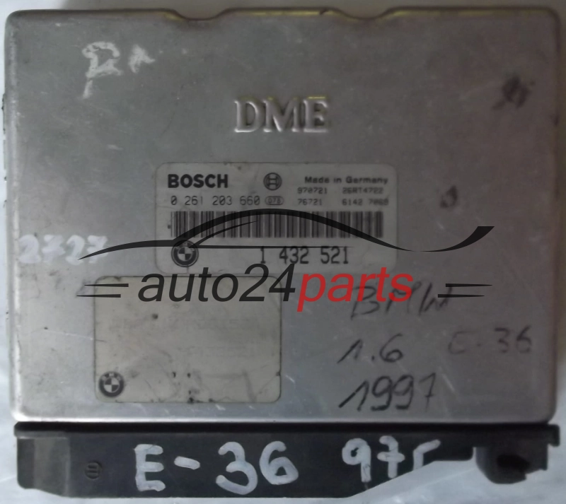 Μονάδα Ελέγχου Κινητήρα BMW 3 E36 316 BOSCH 0 261 203 660, 0261203660, 1 432 521