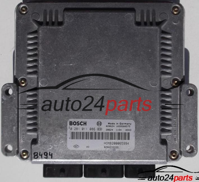 ECU ENGINE CONTROLLER VOLVO S40 1.9 DID BOSCH 0 281 011 086, 0281011086, HOM8200065994 