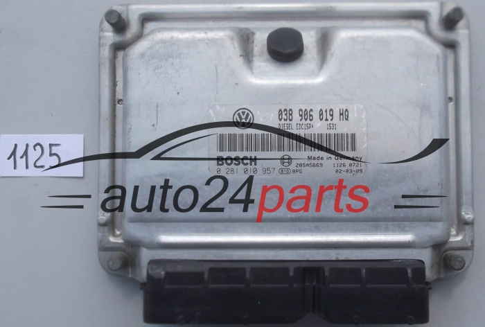 ECU CENTRALITA DE MOTOR SEAT IBIZA 1.9 TDI ATB 038 906 019 HQ, 038906019HQ, BOSCH 0 281 010 957, 0281010957, 28SA5669
